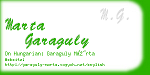 marta garaguly business card